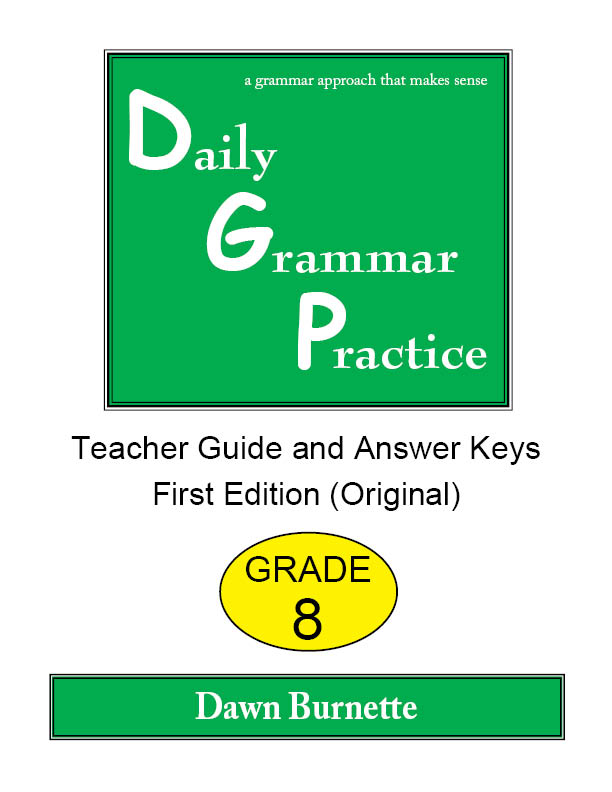 daily grammar practice teacher guide and answer keys grade 8