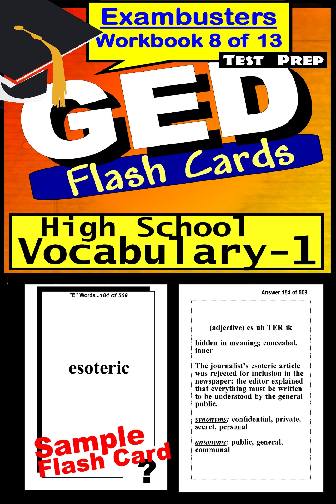 GED Test Prep High School Vocabulary 1 Review--Exambusters Flash Cards ...