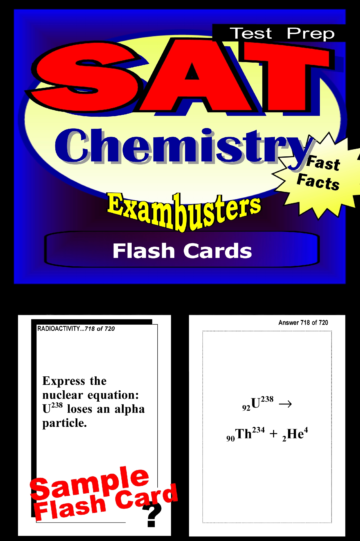 SAT Chemistry Test Prep Review Exambusters Flash Cards SAT II Exam